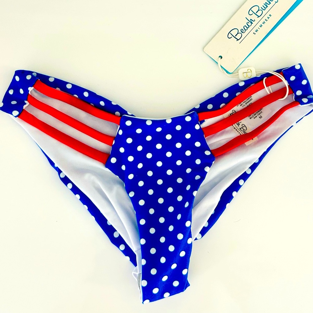 Beach Bunny Blue Polka Dot Bikini Bottom